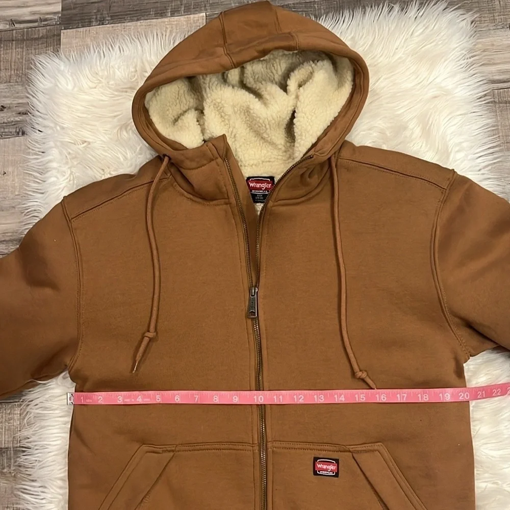 Wrangler Workwear water repellent sherpa fleece lined hooded work jacket S